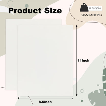 50 Sheets Cardstock Paper 8.5" x 11", 230gsm/ 85 Lb Heavyweight Cover Card Stock for Printer, DIY Crafts, Greeting Cards Making, Invitations, Scrapbooking, Drawing (Cream, 8.5"x11"/)