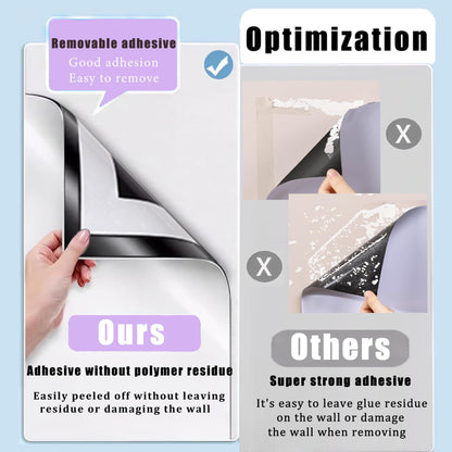 2 Pcs White Board Sticker Adhesive,18*12 in Magnetic Dry Erase Board Paper for Wall,Self Adhesive White Board Sticker for Kids Home Office School with 8 Markers,Magnet Eraser,Removable Adhesive Tape
