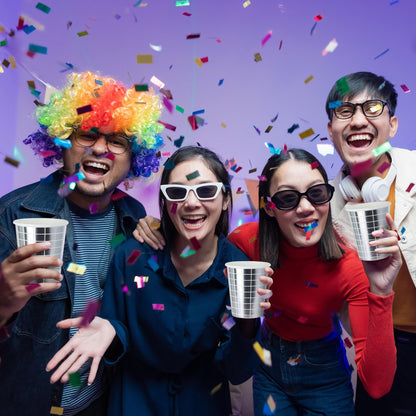 100 Pieces Disposable Paper Coffee Cups 9 oz,Disco Party Cup Hot Beverage Cups Paper Cups for Water Sliver Disco Disposable Cups 70s 80s 90s Party Supplies for Home Bachelorette Party Picnic and More