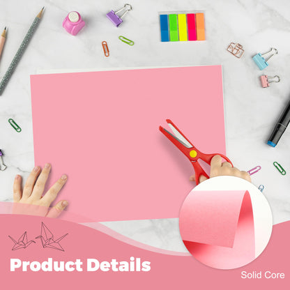 100 Sheets Cardstock Paper 8.5" x 11", 230gsm/ 85 Lb Heavyweight Cover Card Stock for Printer, DIY Crafts, Greeting Cards Making, Invitations, Scrapbooking, Drawing (Pink, 8.5"x11")
