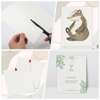 20 Sheets Cardstock Paper 8.5" x 11", 230gsm/ 85 Lb Heavyweight Cover Card Stock for Printer, DIY Crafts, Greeting Cards Making, Invitations, Scrapbooking, Drawing (Cream, 8.5"x11")