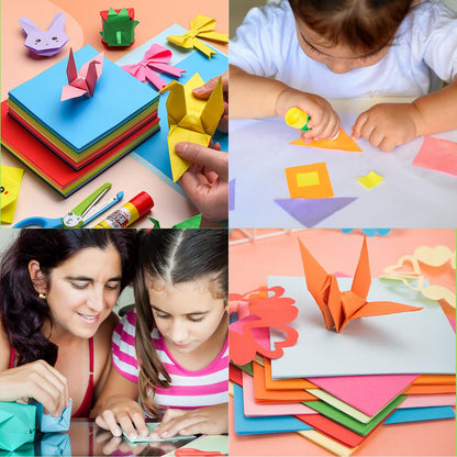 300 Sheets Coloured Paper, 8.5" X 11" Handmade Copy Paper (10 Colors) Double Sided Colored Origami Paper Pastel Paper Cardstock for Kids DIY Art Crafts School Office Colorful Projects (70GSM)