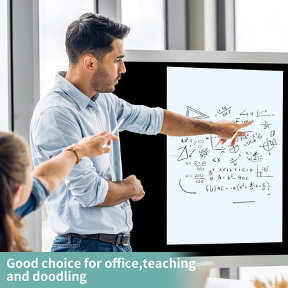 2 Pcs White Board Sticker Adhesive,18*12 in Magnetic Dry Erase Board Paper for Wall,Self Adhesive White Board Sticker for Kids Home Office School with 8 Markers,Magnet Eraser,Removable Adhesive Tape