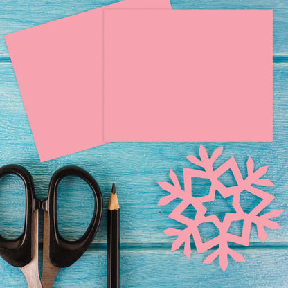 100 Sheets Cardstock Paper 8.5" x 11", 230gsm/ 85 Lb Heavyweight Cover Card Stock for Printer, DIY Crafts, Greeting Cards Making, Invitations, Scrapbooking, Drawing (Pink, 8.5"x11")